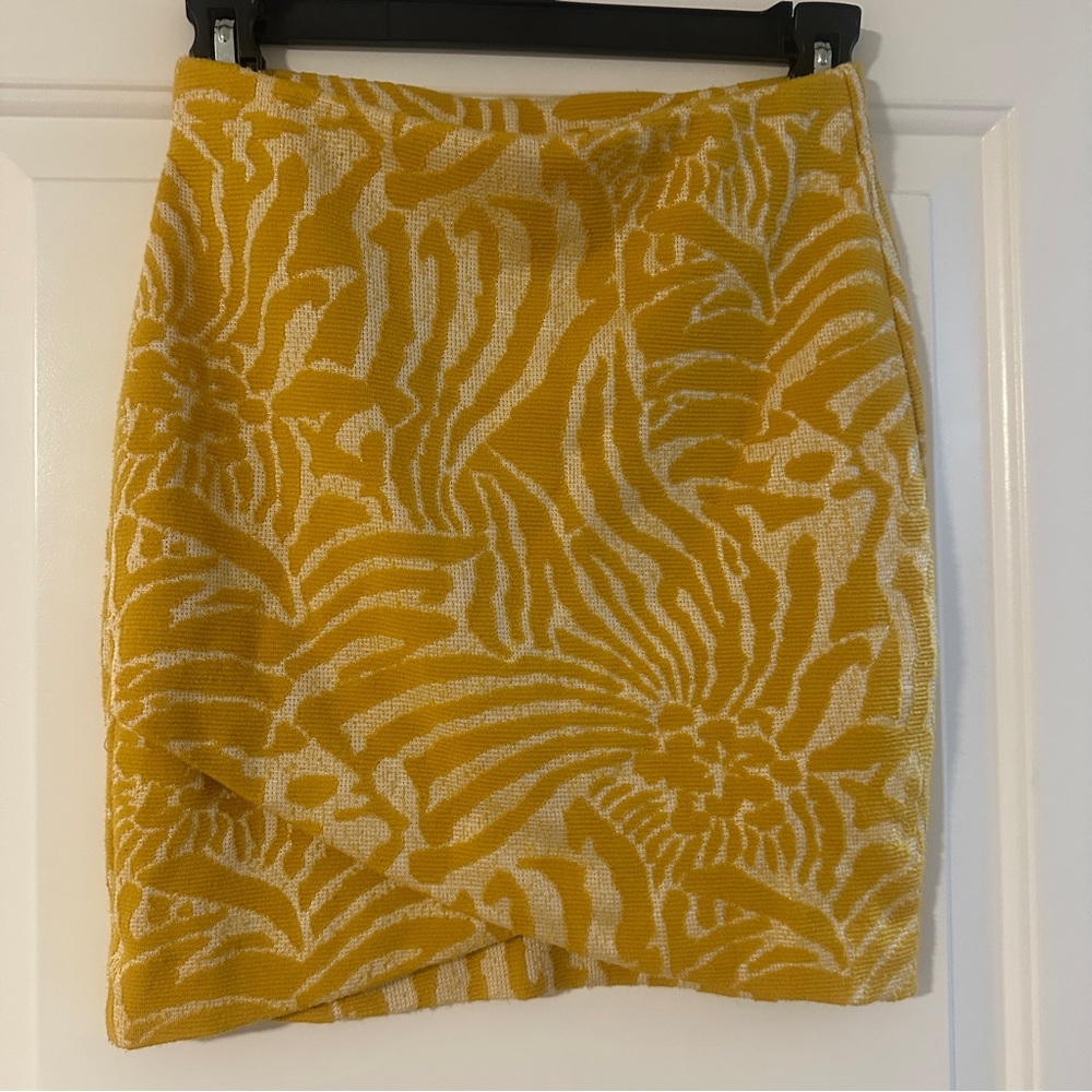 H&M Yellow Floral Skirt